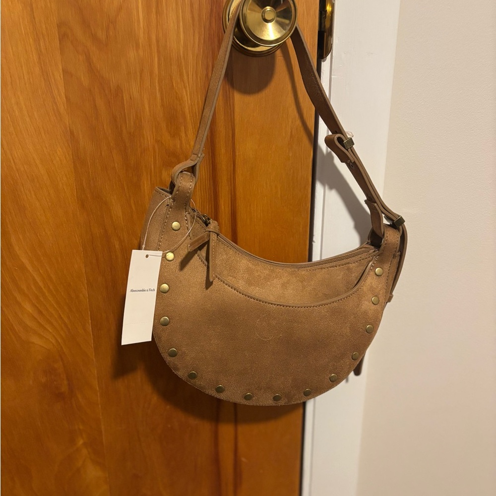 Abercrombie & Fitch Tan Studded Shoulder Bag